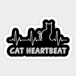 Cat heartbeat Sticker